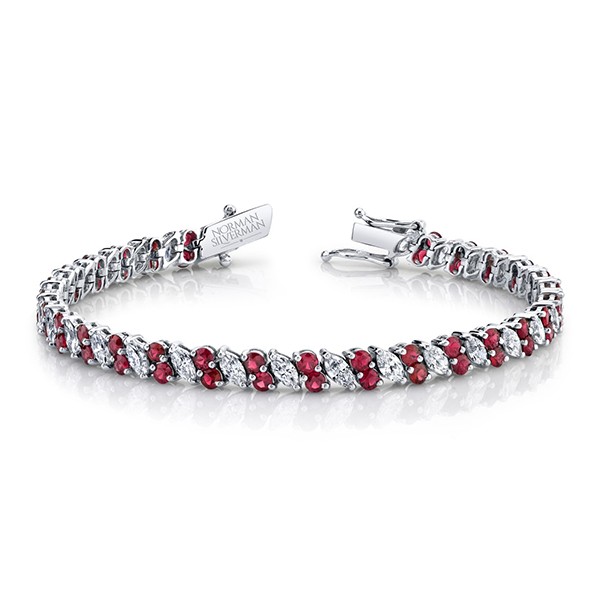 18K Diamond Ruby Bracelet